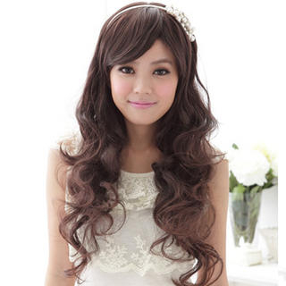 Clair Beauty Long Full Wigs - Wavy Coffee - One Size