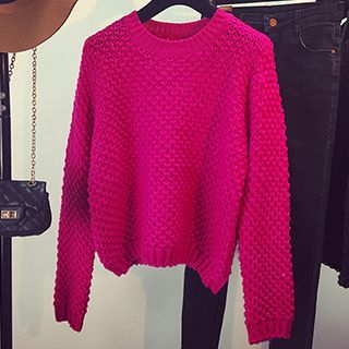 27 Days Perforated Cable Knit Sweater