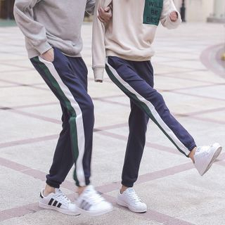Dubel Couple Striped Sweatpants