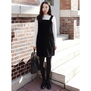 maybe-baby Button-Back Suspender Dress