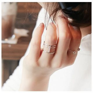 Kulala Rhinestone Layered Open Ring