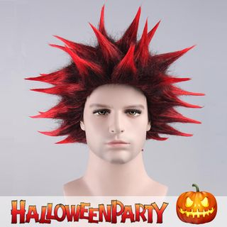 Party Wigs HalloweenPartyOnline - Bang Bang Red Red , Black - One Size