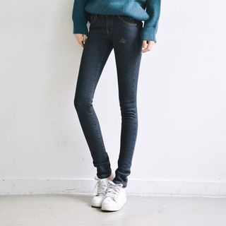 JUSTONE Brushed Fleece-Lined Skinny Jeans