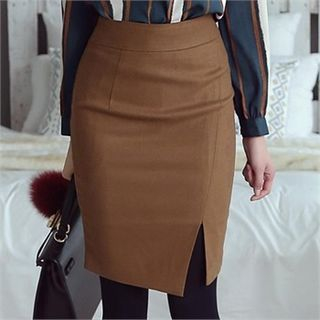 ode' Slit-Front Pencil Skirt
