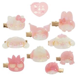 Shobido Pink Sanrio Characters Bangs Hair Clips (Set Of 2) (Baby Series) Cinnamoroll