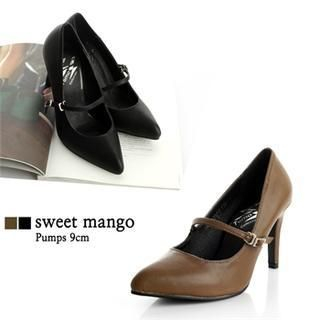SWEET MANGO Pointy-Toe Strapped Stilettos