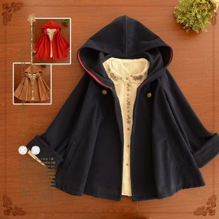 Angel Love Cuff Sleeve Hooded Cape Jacket