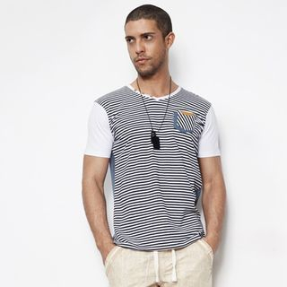 OLRIK Color Block Striped T-Shirt