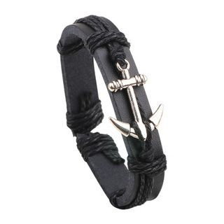 KINNO Anchor Leather Bracelet