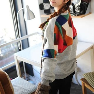 MayFair Lettering Color Block Pullover