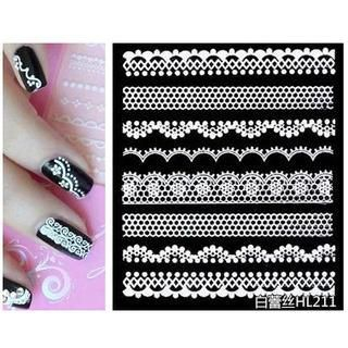 Benlyz Nail Art Sticker (Lace Pattern) (HL211) 1 sheet