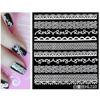 Benlyz Nail Art Sticker (Lace Pattern) (HL210) 1 sheet