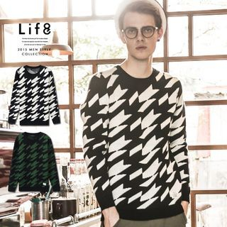 Life 8 Houndstooth Knit Top