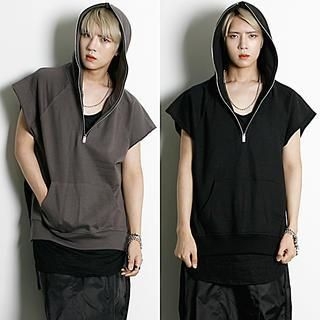 Rememberclick Hooded Sleeveless Top