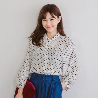 Tokyo Fashion Loose Fit Dotted Shirt