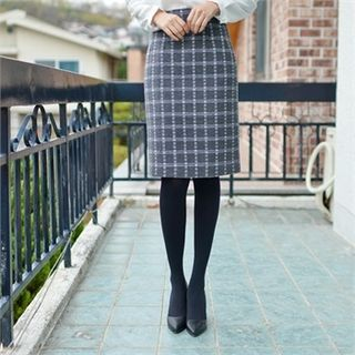 Styleberry Wool Blend Plaid Skirt
