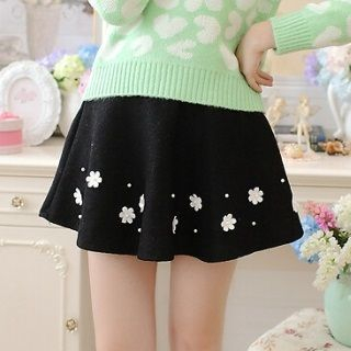 Aikoo Flower-Accent A-Line Skirt