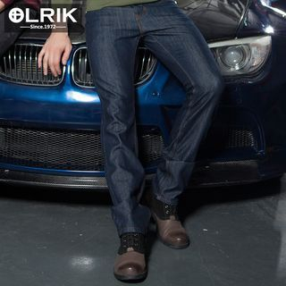 OLRIK Fleece-lined Straight Jeans