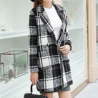 Q.C.T Plaid Double-Breasted Coat