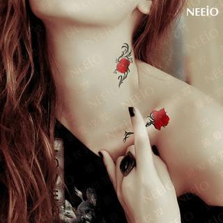 Neeio Waterproof Temporary Tattoo (Rose) 1 sheet