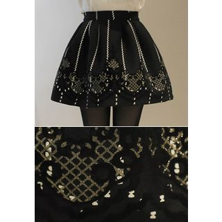 MyFiona Metallic Print A-Line Skirt