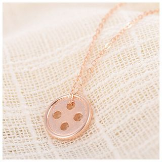 Zundiao Sterling Silver Button Necklace