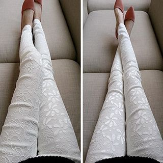 Carna Maternity Floral Lace Tapered Pants