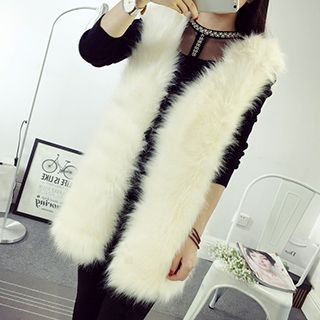 Sugar Town Faux Fur Long Vest