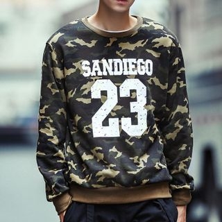 Chuoku Camouflage Number Pullover