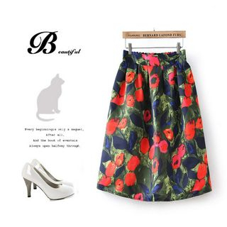 Ainvyi Floral Midi Skirt