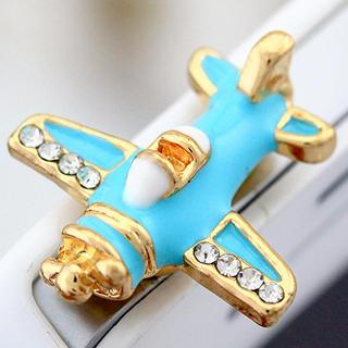 Fit-to-Kill Plane iPhone Earphone Plug Blue - One Size