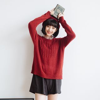 Forest Girl Ribbed Sweater
