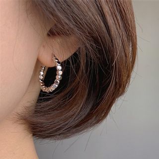 Bead Alloy Hoop Earring