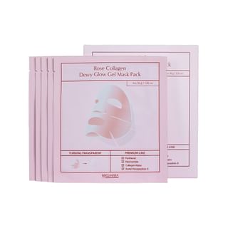 MIGUHARA - Rose Collagen Dewy Glow Gel Mask Pack Set 36g x 5 sheets