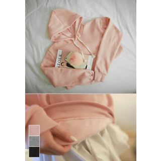 MyFiona Kangaroo-Pocket Brushed-Fleece Sweatshirt