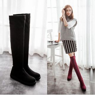 Colorful Shoes Platform Over The Knee Boots