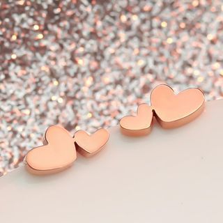 LoveGem Heart Stud Earrings
