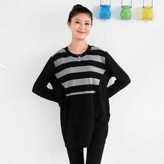 59 Seconds Stripe Long-Sleeved Top