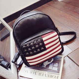 Seok Studded Print Faux Leather Backpack