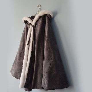 Rivulet Corduroy Hooded Chinese Cape