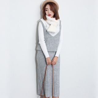 Sens Collection Set: Knit Camisole Top + Knit Skirt