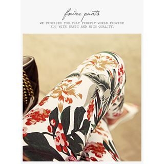 PINKFIT Floral-Print Skinny Pants