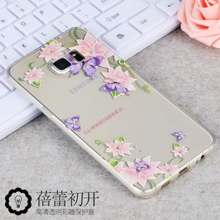 Kindtoy Flower Print Samsung Galaxy S6 edge+ Case