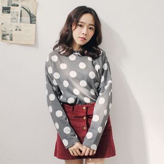 Tokyo Fashion Long-Sleeve Dotted Top