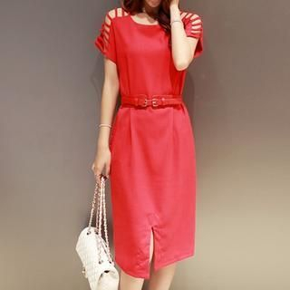 Romantica Short-Sleeve Cutout Dress