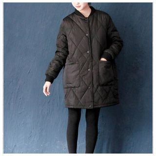 Ranche Quilted Snap Button Coat
