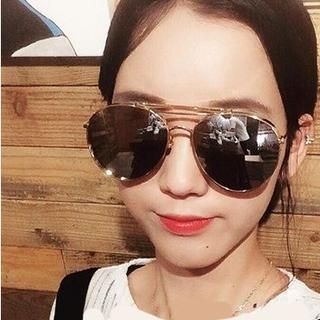 MOL Girl Metal Oversize Mirrored Sunglasses