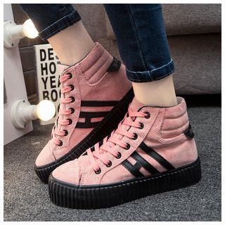 EUNICE Faux-Suede Platform Sneakers