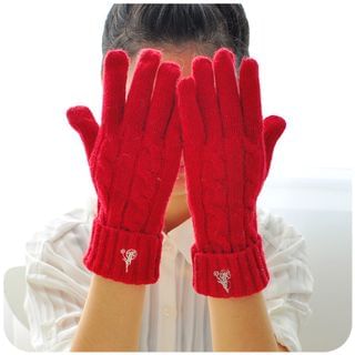 Momoi Cable Knit Gloves