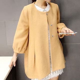 lilygirl 3/4-Sleeve Snap-Button Coat